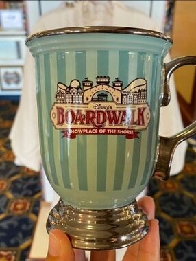 Disney Parks Boardwalk Silver-Trim Mug
